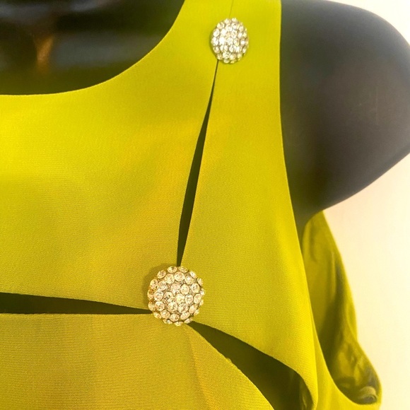 “CACHE” Keyhole Cut-Outs & Rhinestone Dress - Picture 6 of 14